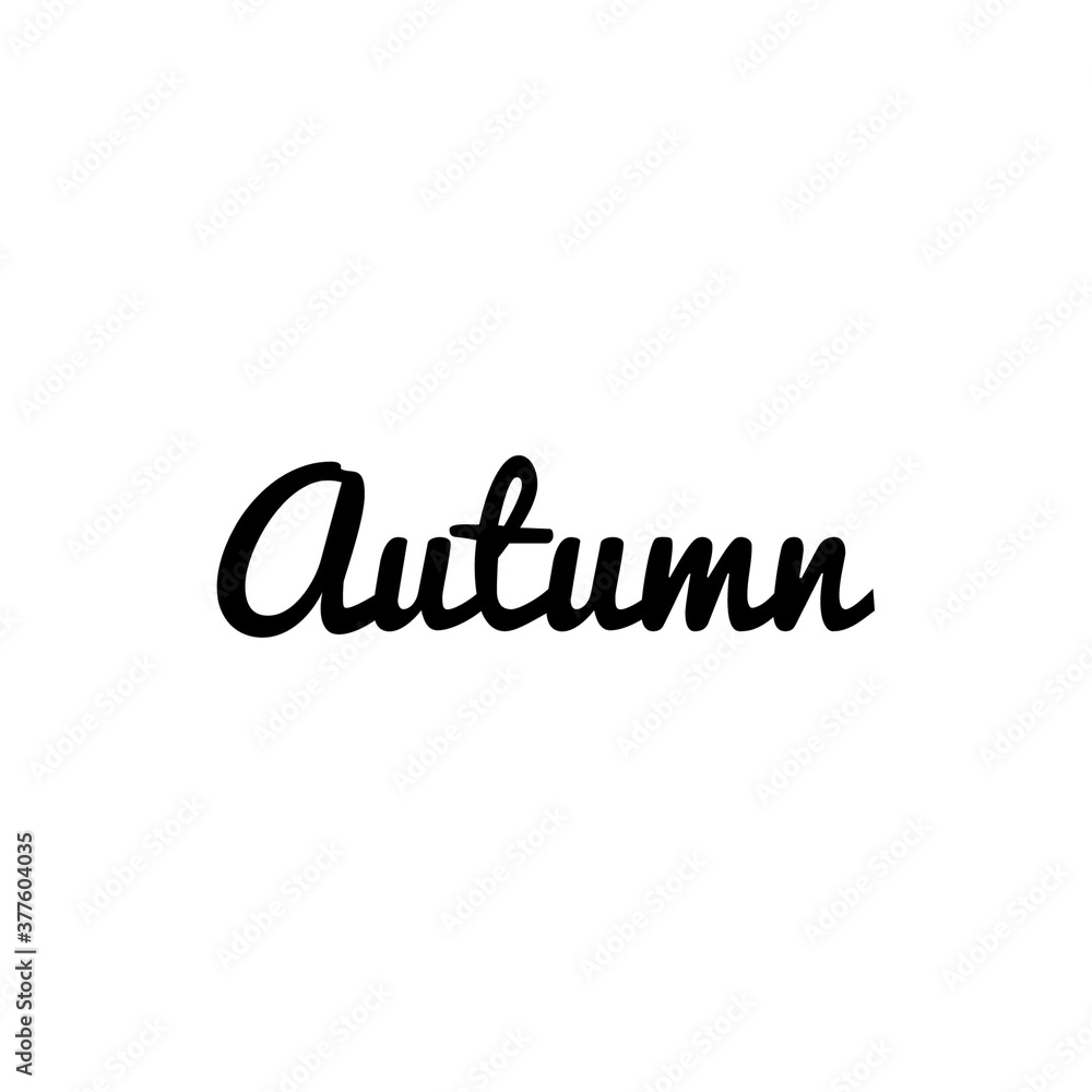 ''Autumn'' lettering