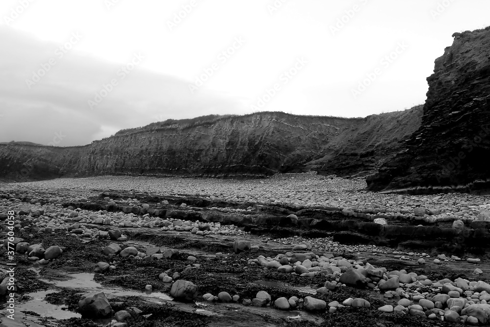 English coastline in Black and White