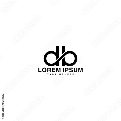 Initial Name Letter BD or DB Icon Logo Symbol Vector 