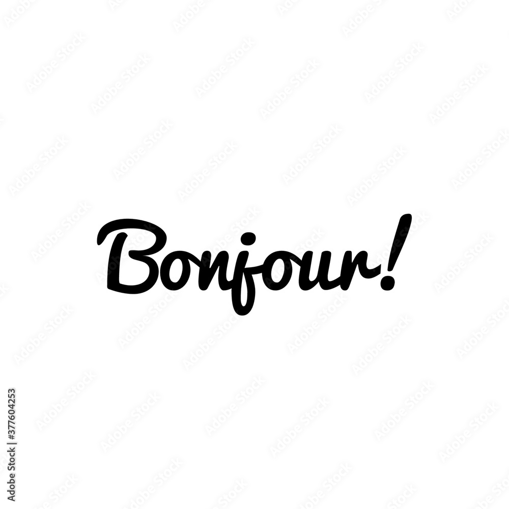 ''Bonjour'' message/for design