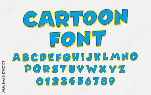 Cartoon font Vector of modern abstract alphabet