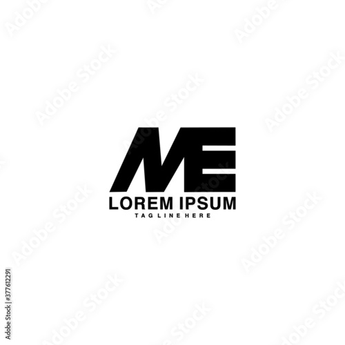 letter ME Logo Design Vector Illustration 