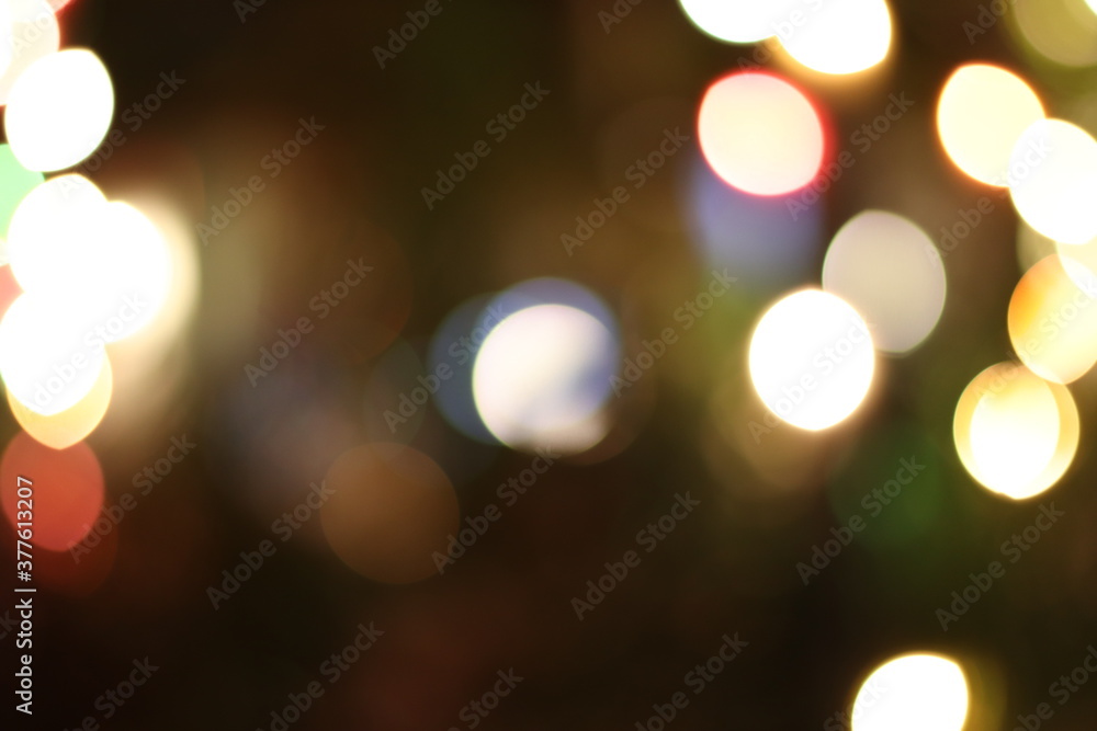 Abstract bokeh on black background