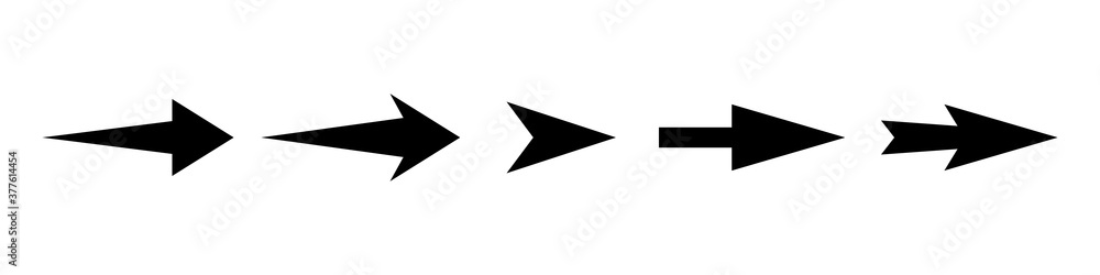 Set flat arrows vector isolated on white background Collections for web design Vector illustration Set flat arrows vector isolated on white background Collections for web design Vector illustration