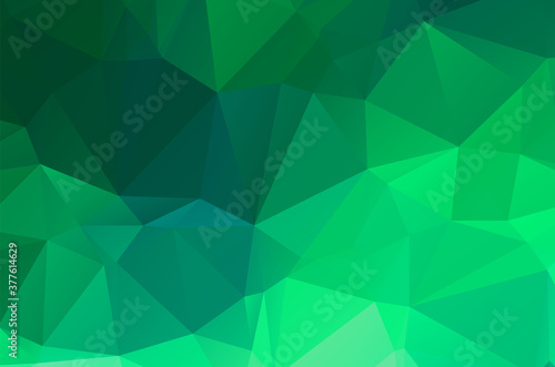 Gradient Green vector shining triangular layout. Glitter abstract illustration
