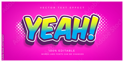 Yeah Comic text effect