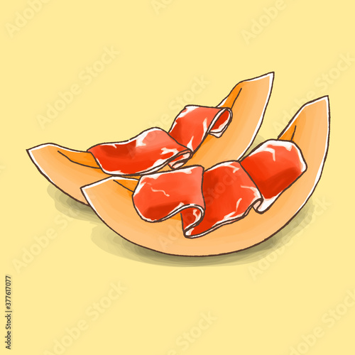 Melon with ham