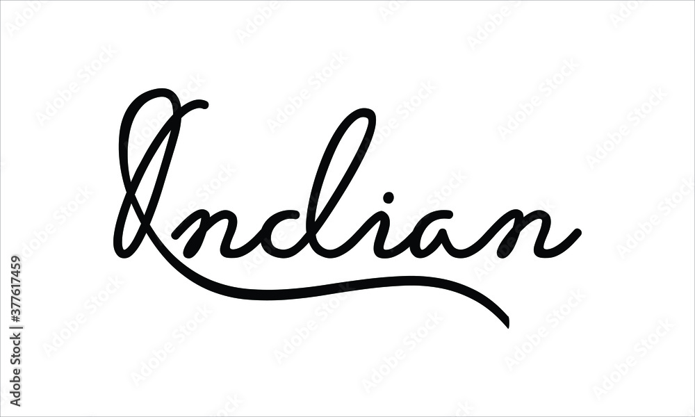  Indian Black script Hand written thin Typography text lettering and Calligraphy phrase isolated on the White background 