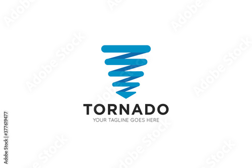 modern tornado logo, icon, symbol vector illustration design template