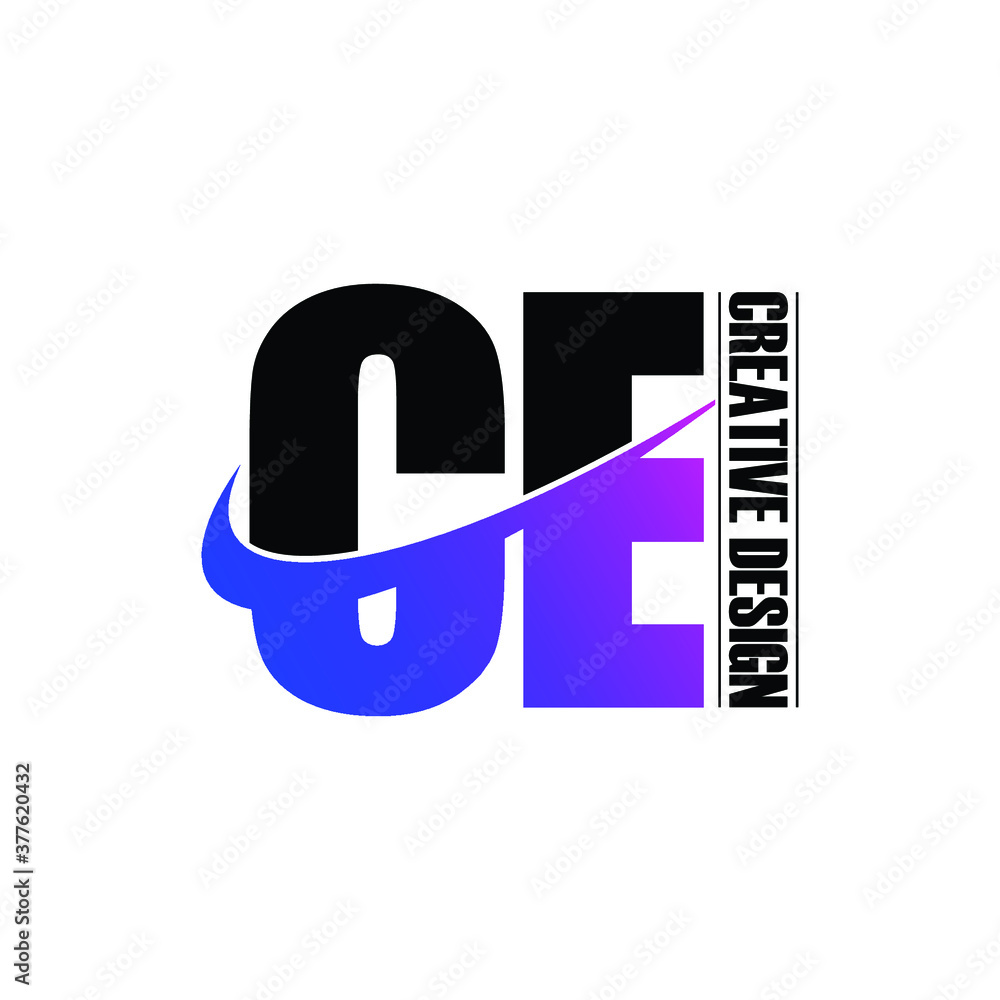 Letter CE simple logo design vector Letter CE simple logo design vector
