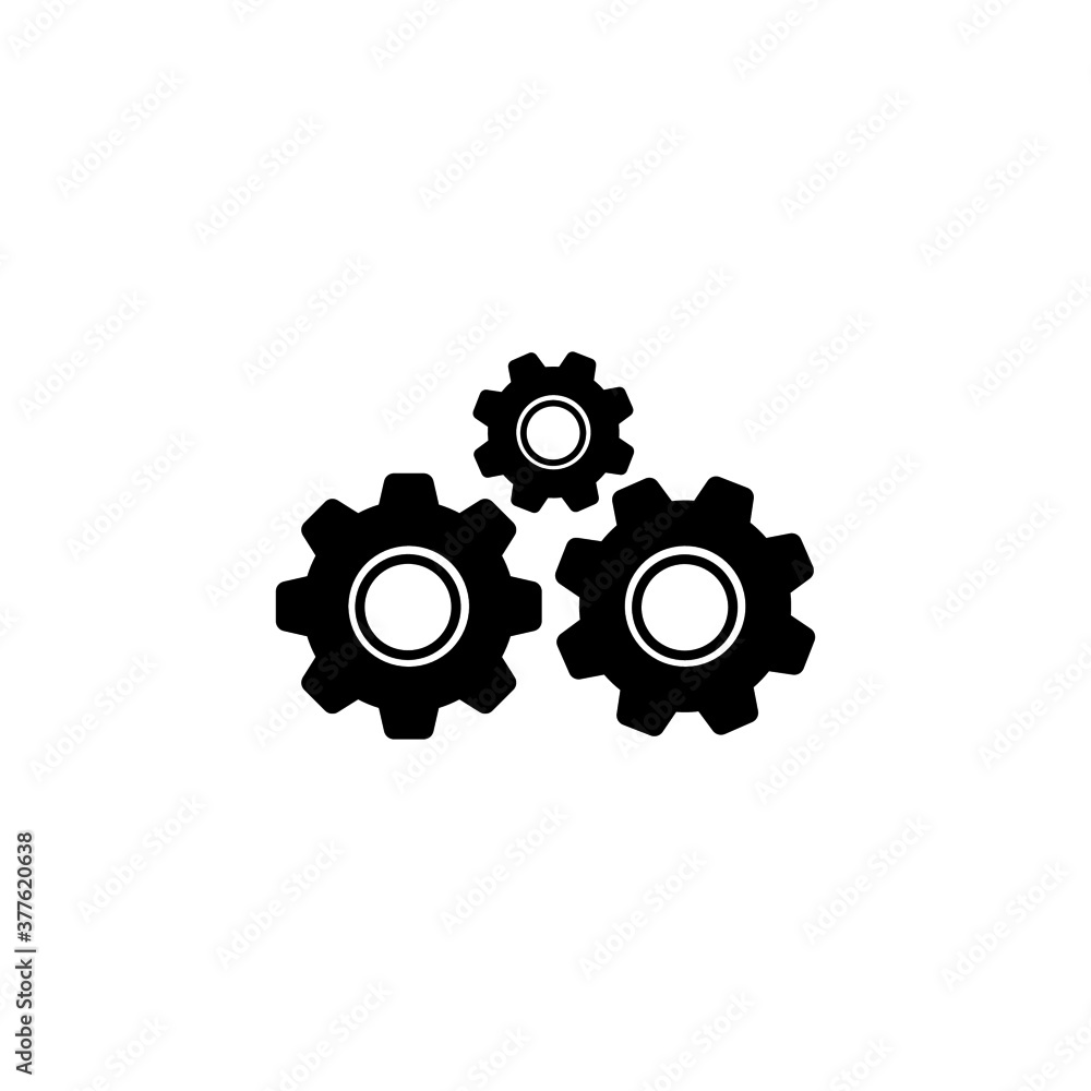 gear icon vector symbol isolated illustration white background gear icon vector symbol isolated illustration white background