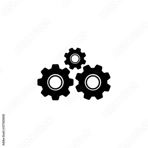 gear icon vector symbol isolated illustration white background
