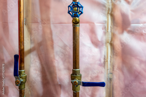 Valokuva Lawn spinkler shut off valve inside residential basement