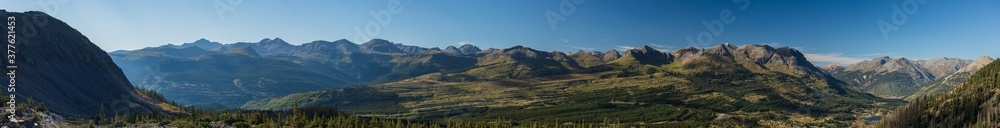 Colorado mountain landscape panorama close up