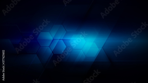 Abstract technology digital hi tech hexagons concept background. Space for your text