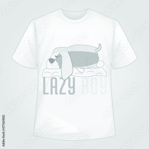 Lazy boy tshirt | dog t shirt | dog t-shirt | stock.adobe