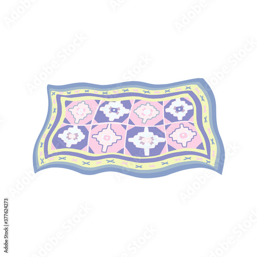 Armenian carpet flat vector illustration