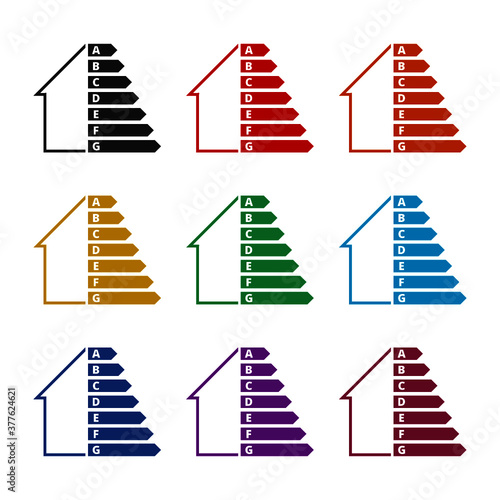 House Energy efficiency rating icon