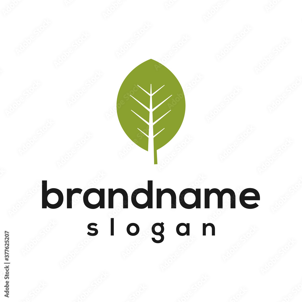 Simple leaf logo design vector Simple leaf logo design vector