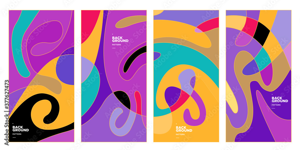Vector colorful curvy liquid background for banner and social media story