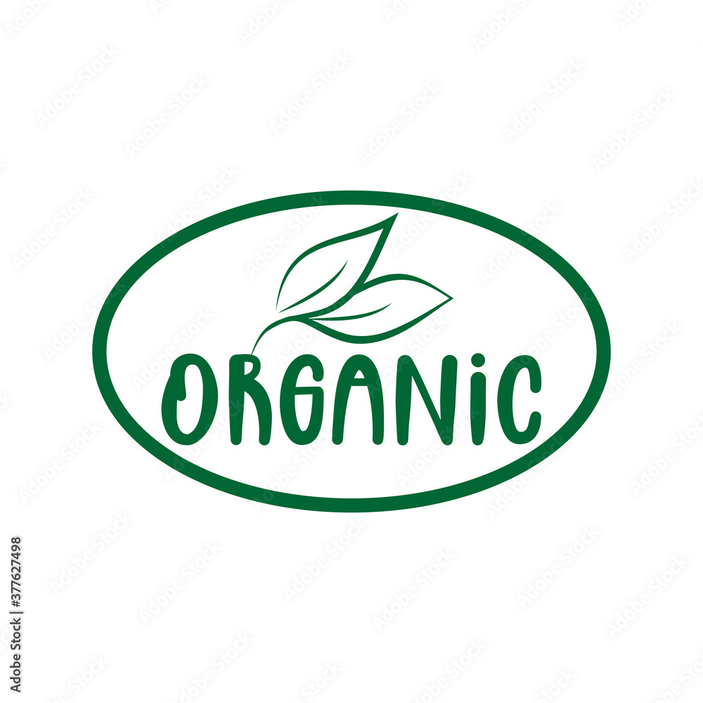Organic logo green leaf label for veggie or vegetarian food package design. Isolated green leaf icon for vegetarian bio nutrition and healthy diet or vegan restaurant menu symbol. Organic logo green leaf label for veggie or vegetarian food package design. Isolated green leaf icon for vegetarian bio nutrition and healthy diet or vegan restaurant menu symbol.