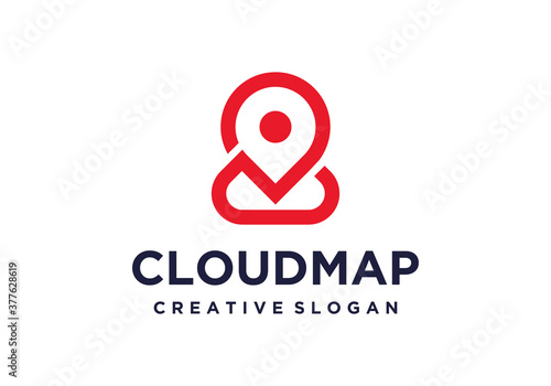 Free Download Creative Cloud Pin, Map, Location logo template - GFXLoad