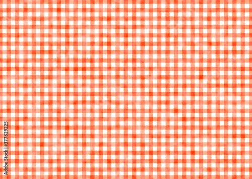ギンガムチェック チェック柄 背景 テキスタイル 模様 赤　イラスト