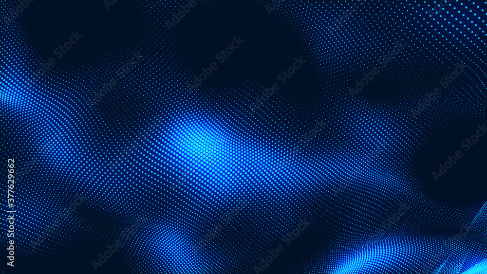 Dot white blue wave light screen gradient texture background. Abstract technology big data digital background. 3d rendering. Dot white blue wave light screen gradient texture background. Abstract technology big data digital background. 3d rendering.