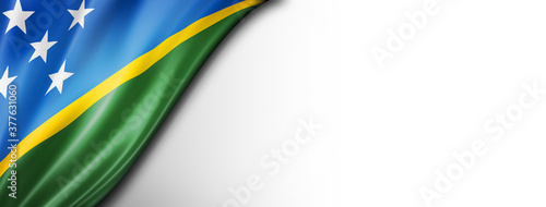 Fotografie Solomon Islands flag isolated on white banner