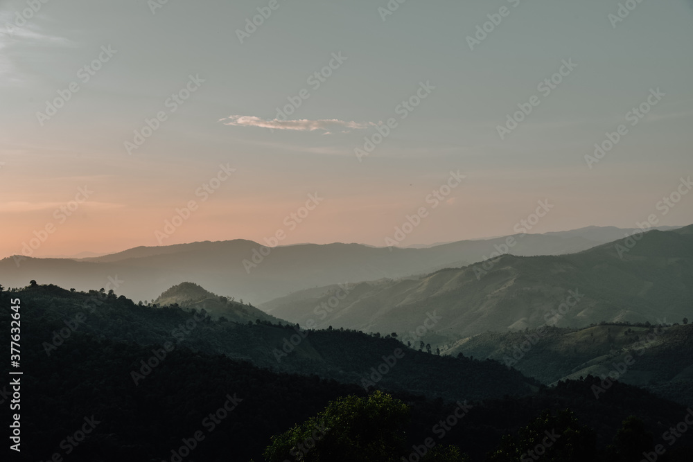 mountain landscape in NAN Thailand.