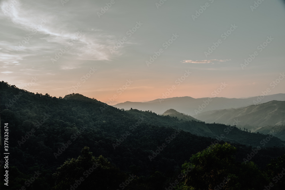 mountain landscape in NAN Thailand.