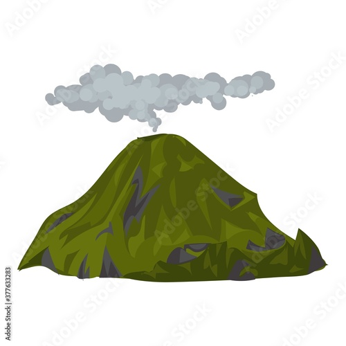 Smoking volcano icon. Cartoon of smoking volcano vector icon for web design isolated on white background