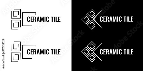 Elegant ceramic tile logo