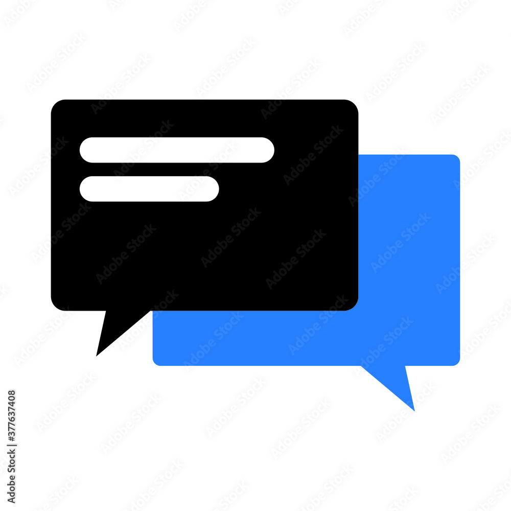 Fototapeta premium chat icon design black and blue