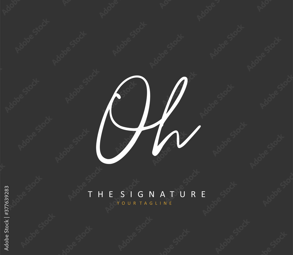 O H OH Initial letter handwriting and signature logo. A concept handwriting initial logo with template element. O H OH Initial letter handwriting and signature logo. A concept handwriting initial logo with template element.