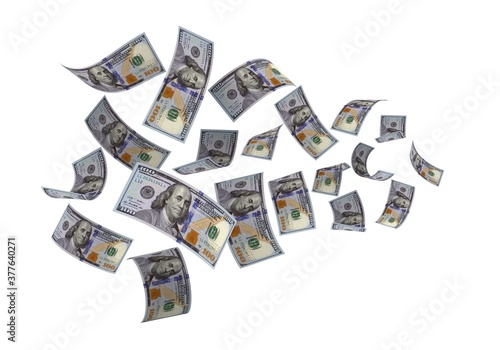 3d Render 100 US Dollar Paper Money