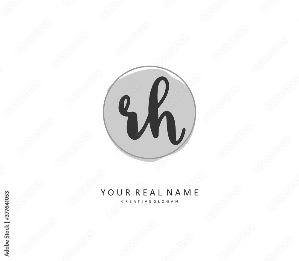 R H RH Initial letter handwriting and signature logo. A concept handwriting initial logo with template element. R H RH Initial letter handwriting and signature logo. A concept handwriting initial logo with template element.