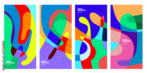 Vector colorful curvy liquid background for banner and social media story