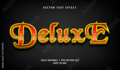 Fototapeta Naklejka Na Ścianę i Meble -  3D Deluxe Text effect, Editable Text Style	
