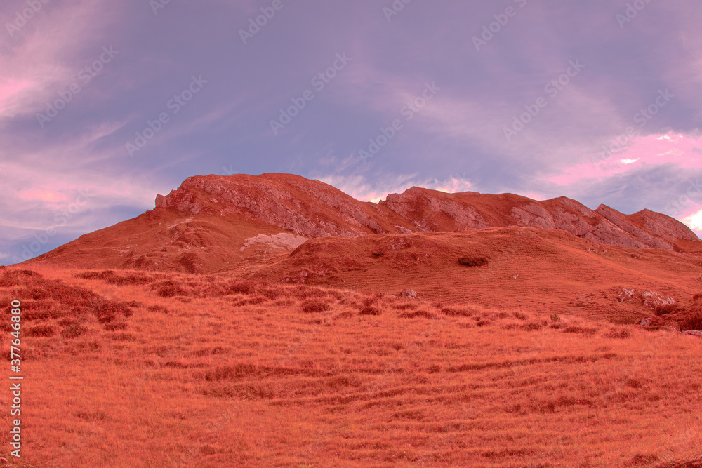 Fototapeta premium View from Rofan Mountains in Tyrol, Austria 