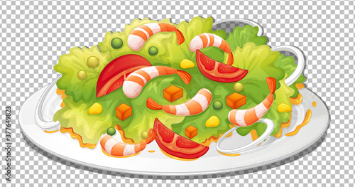 Healthy salad on transparent background