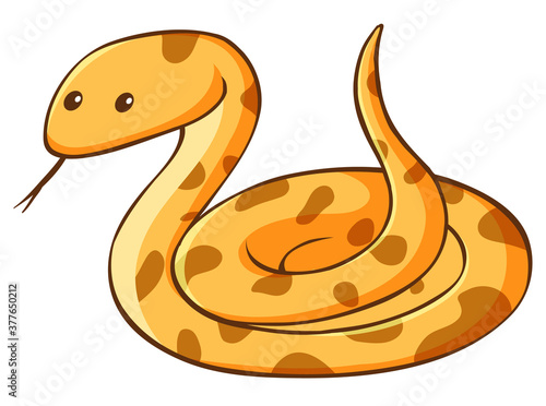 Wallpaper Mural Snake cartoon character on white background Torontodigital.ca