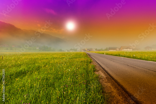 Asphalt road in Austria