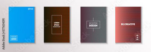 Folded Minimal Cover Vector Set. 80s Neon Music Poster. Textured 