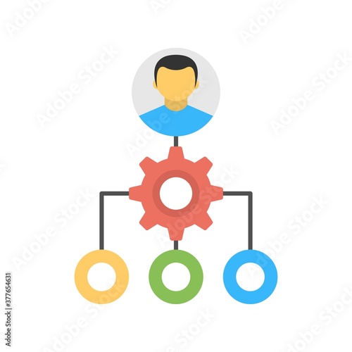 Computer network admin icon - vector illustration.