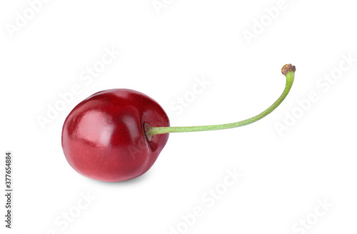 Delicious fresh ripe cherry isolated on white