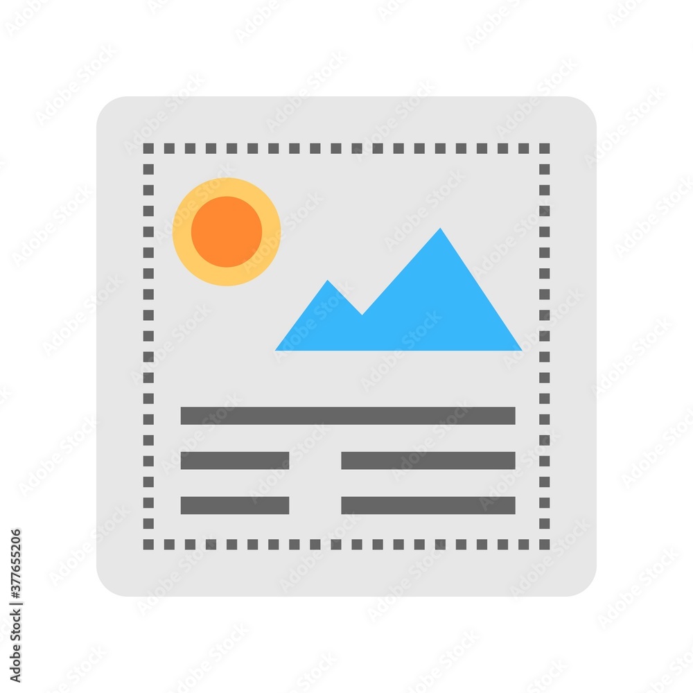 Image, picture icon - flat vector illustration. Image, picture icon - flat vector illustration.