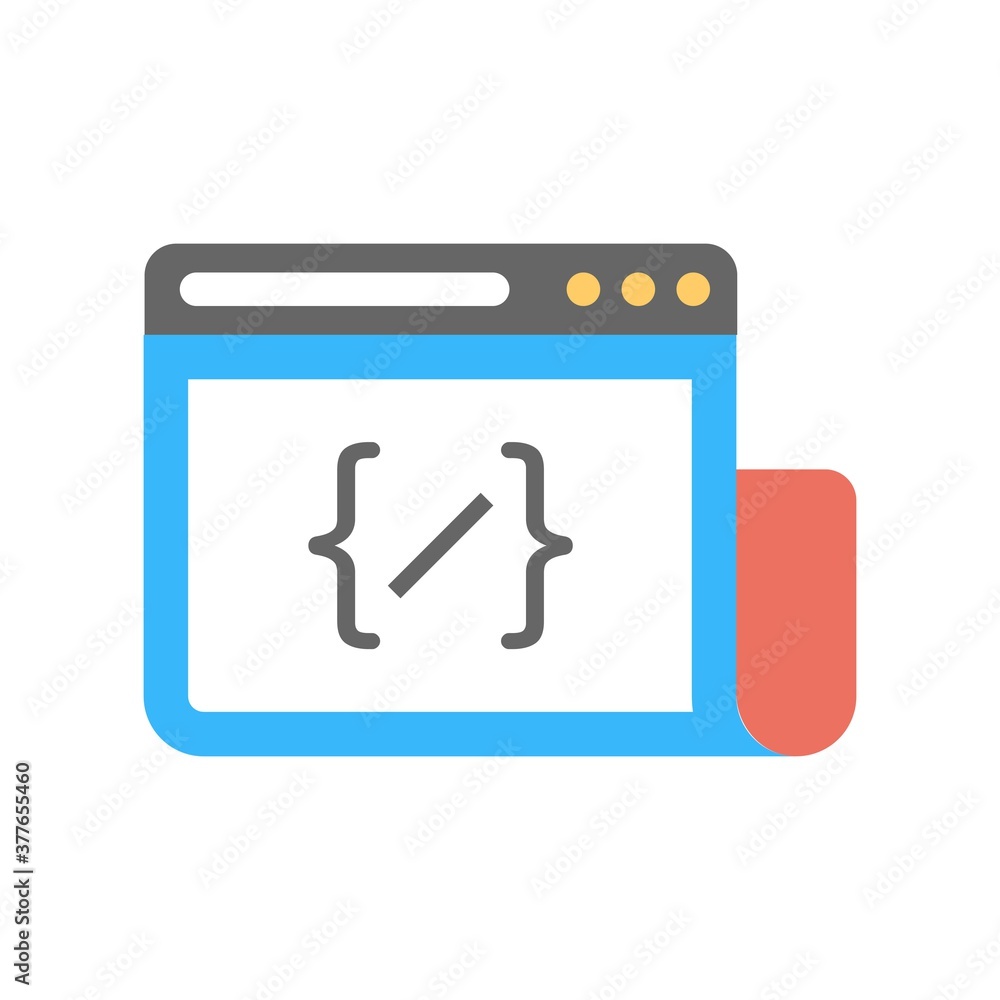 Programming and coding, website development. Flat design style modern vector illustration. Programming and coding, website development. Flat design style modern vector illustration.