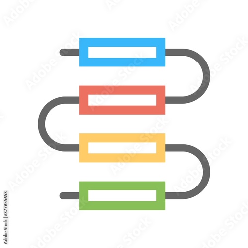 Project iteration sprints icon. Software development process flowchart symbol.