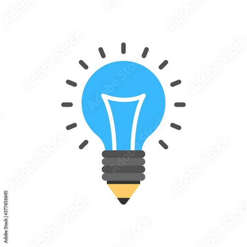 Creative idea symbol icon. Light bulb icon.